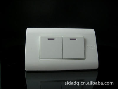 外貿美式墻壁開關插座 卡賓斯基118型純白二位開關，品質與設計的融合